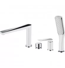 Смеситель на борт ванны Boheme Venturo 370-W Белый Хром