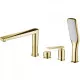 Купить Смеситель на борт ванны Boheme Venturo 380 Золото в магазине сантехники Santeh-Crystal.ru