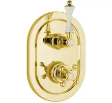 Смеситель для душа Cezares Margot MARGOT-VDIM2-T-03/24-Bi с термостатом Золото 24 карат