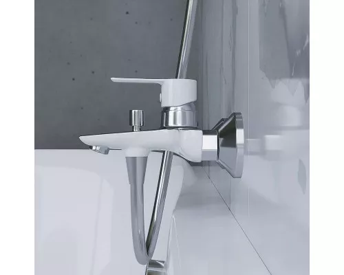 Купить Смеситель для ванны Damixa Origin Elegance 841000000 Хром Белый в магазине сантехники Santeh-Crystal.ru
