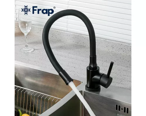 Заказать Смеситель для кухни Frap F40994-6 Черный матовый в магазине сантехники Santeh-Crystal.ru