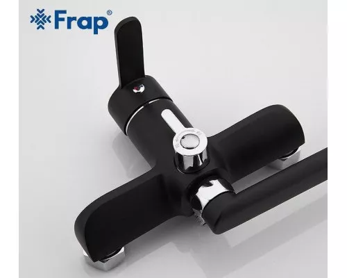 Приобрести Смеситель для ванны Frap H42 F2242 универсальный Черный матовый Хром в магазине сантехники Santeh-Crystal.ru