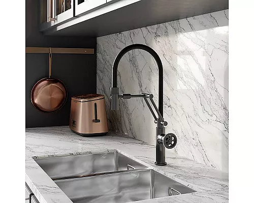 Купить Смеситель для кухни Iddis Grange GRAGMFLi05 Графит в магазине сантехники Santeh-Crystal.ru