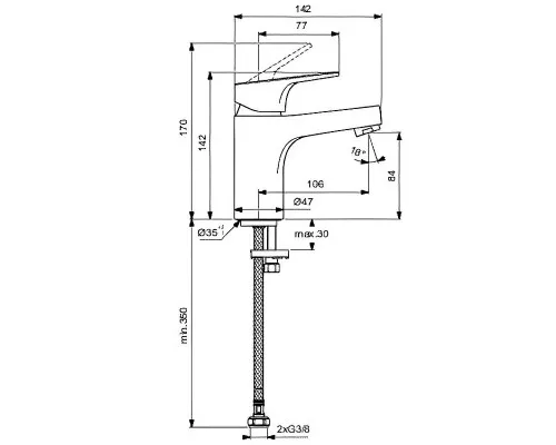 Заказать Смеситель для раковины Ideal Standard Cerabase BC827AA Хром в магазине сантехники Santeh-Crystal.ru