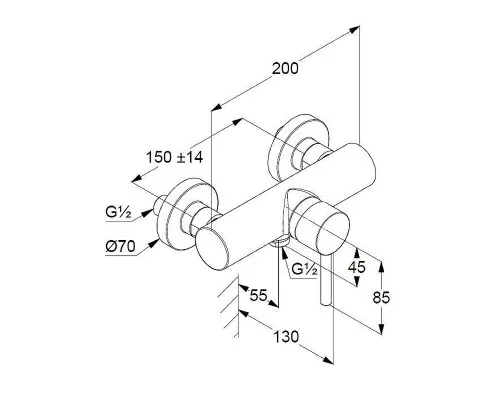 Смеситель для душа Kludi Bozz 38831N576 цвет Никель брашированный