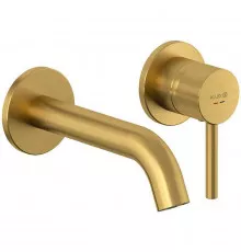 Смеситель для раковины Kludi Bozz 38244N076 Золото брашированное