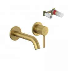 Смеситель для раковины Kludi Bozz 38244N076S Золото брашированное