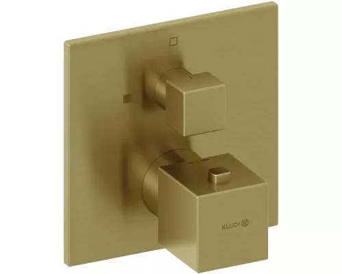 Смеситель для душа Kludi Decus 54885N075 с термостатом Золото брашированное