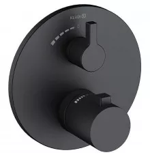 Смеситель для душа Kludi Nova Fonte Puristic 208853915 с термостатом Черный матовый