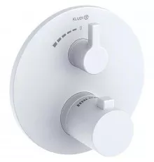Смеситель для душа Kludi Nova Fonte Puristic 208855315 с термостатом Белый матовый