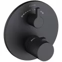 Смеситель для душа Kludi Nova Fonte Puristic 208103915 с термостатом Черный матовый