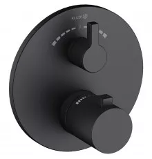 Смеситель для душа Kludi Nova Fonte Puristic 208103915 с термостатом Черный матовый