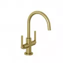 Смеситель для раковины Kludi Nova Fonte Puristic 20118N015 цвет Золото брашированное