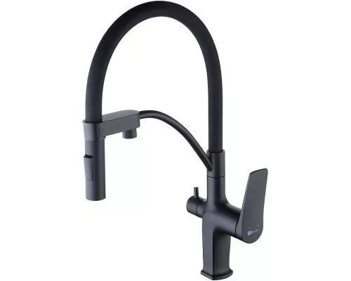 Купить Смеситель для кухни Lemark Bronx LM3761BL Черный в магазине сантехники Santeh-Crystal.ru