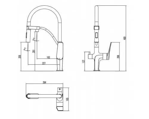 Купить Смеситель для кухни Lemark Bronx LM3761BL Черный в магазине сантехники Santeh-Crystal.ru