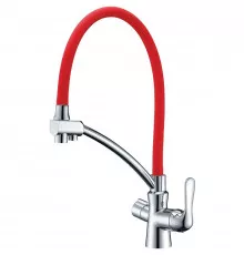 Смеситель для кухни Lemark Comfort LM3070C-Red Красный Хром