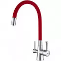Смеситель для кухни Lemark Comfort LM3075C-Red Хром Красный