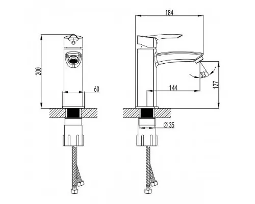 Купить Смеситель для раковины Lemark Mars LM3537C Хром в магазине сантехники Santeh-Crystal.ru
