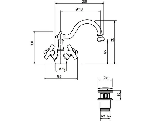 Заказать Смеситель для биде Migliore Provance 19478 Золото в магазине сантехники Santeh-Crystal.ru