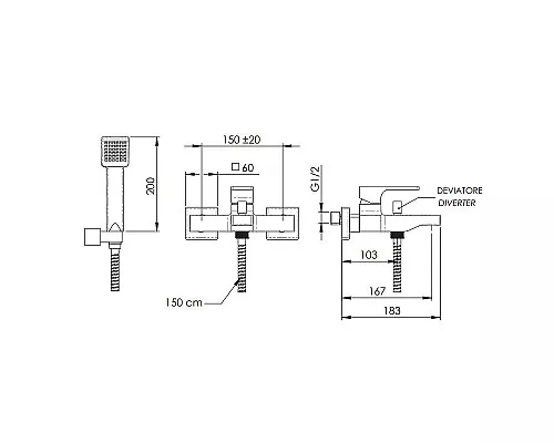 Приобрести Смеситель для ванны Remer Absolute AU02DO Золото в магазине сантехники Santeh-Crystal.ru