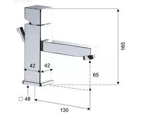 Приобрести Смеситель для раковины Remer SQ3 S10 Хром в магазине сантехники Santeh-Crystal.ru