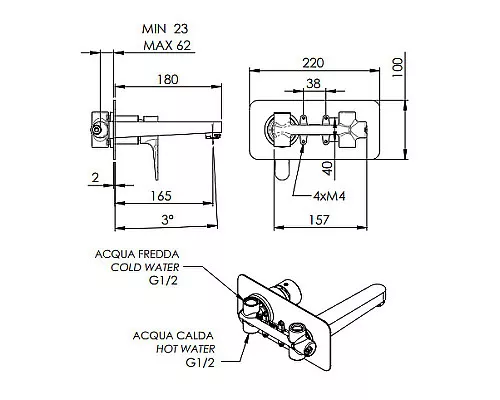 Заказать Смеситель для раковины Remer Winner W15 Хром в магазине сантехники Santeh-Crystal.ru
