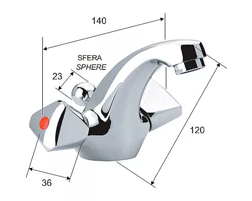 Заказать Смеситель для раковины Remer Y-YG 13YG Хром в магазине сантехники Santeh-Crystal.ru