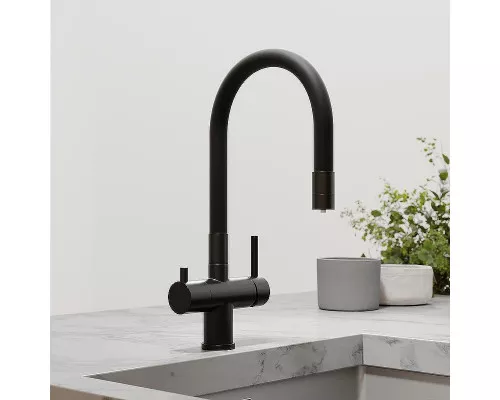 Смеситель для кухни Sancos Lucia SC4004MB Черный матовый