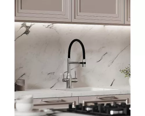 Смеситель для кухни Sancos Garda SC4009CH Хром Черный
