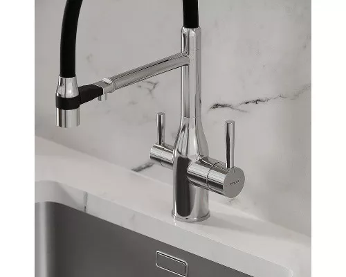 Смеситель для кухни Sancos Garda SC4009CH Хром Черный