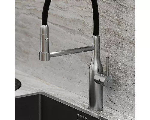 Смеситель для кухни Sancos Pride SC4011BNG Нержавеющая сталь Черный