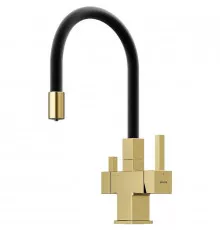 Смеситель для кухни Sancos Arno SC4005BG Золото брашированное Черный
