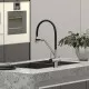 Смеситель для кухни Sancos Dora SC4003BN Никель брашированный Черный