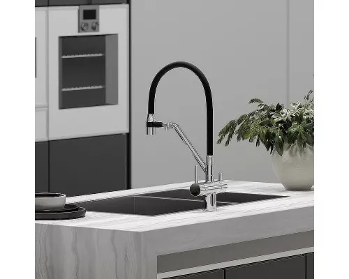 Смеситель для кухни Sancos Dora SC4003CH Хром Черный
