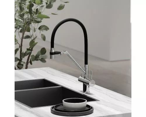 Смеситель для кухни Sancos Dora SC4003CH Хром Черный
