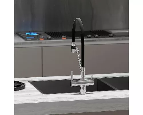 Смеситель для кухни Sancos Dora SC4003CH Хром Черный