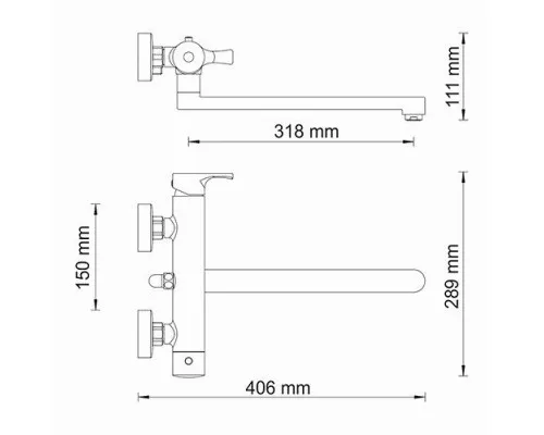Приобрести Смеситель для ванны WasserKRAFT Berkel 4802L универсальный Хром в магазине сантехники Santeh-Crystal.ru
