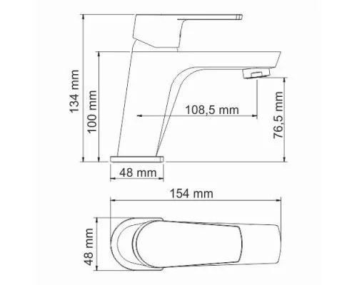 Приобрести Смеситель для раковины WasserKRAFT Dill 6103 Хром в магазине сантехники Santeh-Crystal.ru