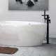 Купить Смеситель для ванны WasserKRAFT Elbе 7421 Черный матовый в магазине сантехники Santeh-Crystal.ru