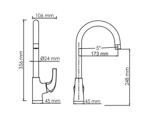 Заказать Смеситель для кухни WasserKRAFT Sauer 7107 Золото в магазине сантехники Santeh-Crystal.ru