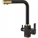 Купить Смеситель для кухни ZorG Steel Hammer SH 805 BLACK BR Черный матовый Бронза в магазине сантехники Santeh-Crystal.ru