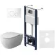 Заказать Комплект унитаза с инсталляцией AM.PM Awe FlashClean IS49001.111700 с сиденьем Микролифт и Белой клавишей смыва в магазине сантехники Santeh-Crystal.ru