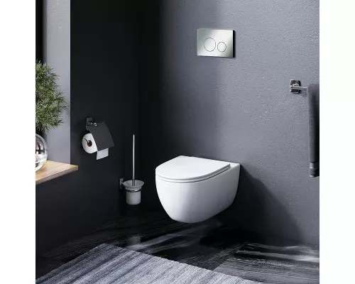 Приобрести Комплект унитаза с инсталляцией AM.PM Awe FlashClean IS49051.111700 с сиденьем Микролифт и клавишей смыва Хром в магазине сантехники Santeh-Crystal.ru