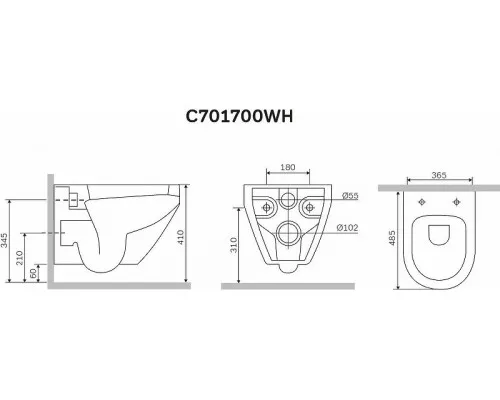 Заказать Комплект унитаза AM.PM Spirit FlashClean C701700WH + C707857WH с сиденьем Микролифт и инсталляцией Jacob Delafon E29025-NF + E4316-CP с клавишей смыва Хром в магазине сантехники Santeh-Crystal.ru