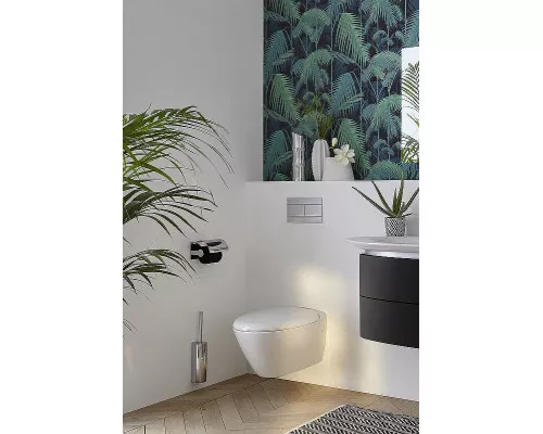 Заказать Комплект унитаза AM.PM Spirit FlashClean C701700WH + C707857WH с сиденьем Микролифт и инсталляцией Jacob Delafon E29025-NF + E4316-CP с клавишей смыва Хром в магазине сантехники Santeh-Crystal.ru