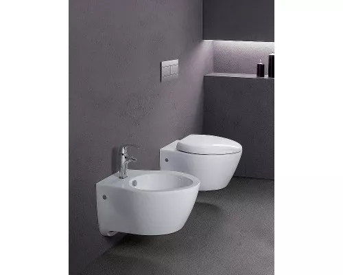 Заказать Комплект унитаза AM.PM Spirit FlashClean C701700WH + C707857WH с сиденьем Микролифт и инсталляцией Jacob Delafon E29025-NF + E4316-CP с клавишей смыва Хром в магазине сантехники Santeh-Crystal.ru