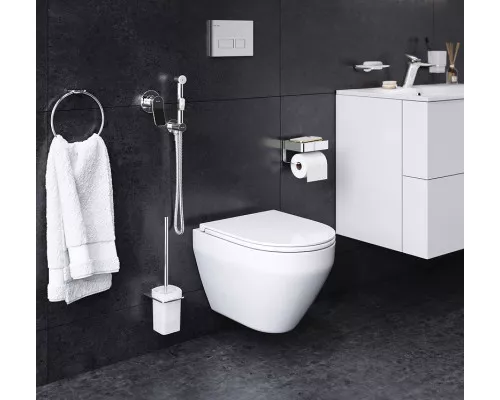 Купить Комплект унитаза с инсталляцией AM.PM Spirit V2.0 CK70HA с сиденьем Микролифт с клавишей смыва Хром с гигиеническим душем и аксессуарами для ванной к в магазине сантехники Santeh-Crystal.ru