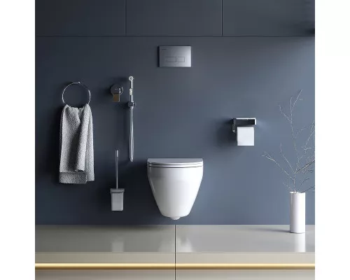 Купить Комплект унитаза с инсталляцией AM.PM Spirit V2.0 CK70HA с сиденьем Микролифт с клавишей смыва Хром с гигиеническим душем и аксессуарами для ванной к в магазине сантехники Santeh-Crystal.ru