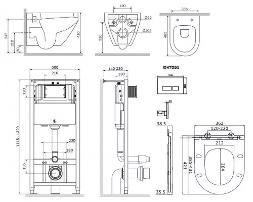 Купить Комплект унитаза с инсталляцией AM.PM Spirit V2.0 CK70HA с сиденьем Микролифт с клавишей смыва Хром с гигиеническим душем и аксессуарами для ванной к в магазине сантехники Santeh-Crystal.ru