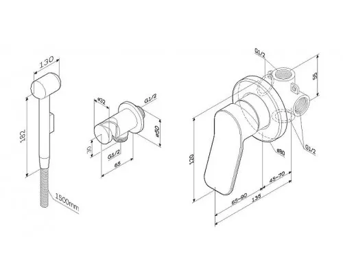 Купить Комплект унитаза с инсталляцией AM.PM Spirit V2.0 CK70HA с сиденьем Микролифт с клавишей смыва Хром с гигиеническим душем и аксессуарами для ванной к в магазине сантехники Santeh-Crystal.ru